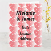 かわいいピンクのハートと名前 カード (黄色い花)