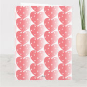 かわいいピンクのハートと名前 カード (裏面)