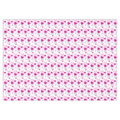 かわいいピンクのハートと愛 – ロマンチックなパターン テーブルクロス (正面(横))