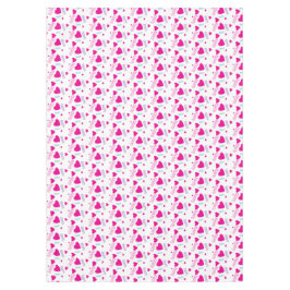 かわいいピンクのハートと愛 – ロマンチックなパターン テーブルクロス