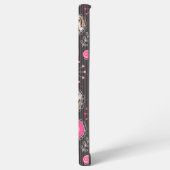 かわいいピンクのハートと花のドッグママ フォトコラージュ SAMSUNG GALAXYケース (左側面)