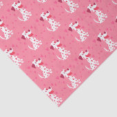 かわいいピンクのハートのバレンタインのダルマチア人 薄葉紙 (詳細)