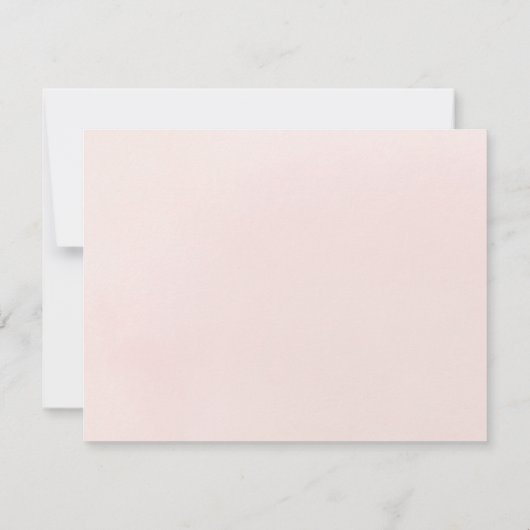 かわいいピンクのハートガーリーパーソナライズされた文房具 ノートカード (裏面)