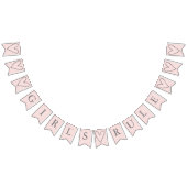 かわいいピンクのハートガールズルールのバンティングフラグ バンティングフラッグ (全)