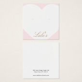 かわいいピンクのハートスタッドイヤリングディスプレイ (正面&裏面)