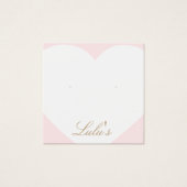 かわいいピンクのハートスタッドイヤリングディスプレイ (正面)