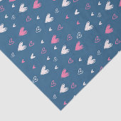 かわいいピンクのハートドードルスケッチバレンタインデー 薄葉紙 (詳細)