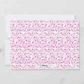 かわいいピンクのハートバレンタインデーの写真カード シーズンカード (裏面)