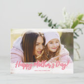 かわいいピンクのハートフォトマザーズの日 カード (スタンド正面)
