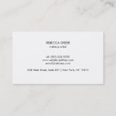 かわいいピンクのハートモダン美しいコンサルタント 名刺 (裏面)