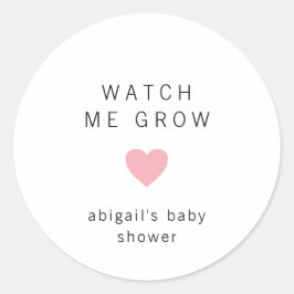 かわいいピンクのハートモダン赤ちゃんシャワー ラウンドシール