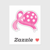 かわいいピンクのハートリボンピックボール乳癌Aw シール (シート)