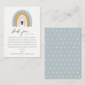 かわいいピンクのハートレインボーブックリクエスト赤ちゃんシャワー エンクロージャーカード (正面/裏面)