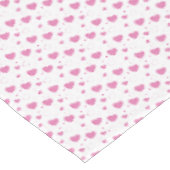 かわいいピンクのハートロマンチックなパターン テーブルクロス (アングル)