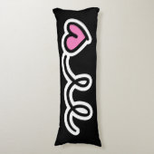 かわいいピンクのハート漫画の女の子のベッドルームベッドの装飾 ボディピロー (正面縦)