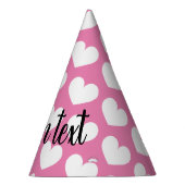 かわいいピンクのハート誕生日パーティー紙コーン帽子 パーティーハット (右)