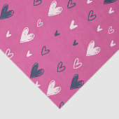 かわいいピンクのハート鉛筆スケッチ バレンタインデー 薄葉紙 (詳細)