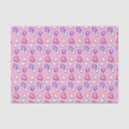 かわいいピンクのハート キスミーパターン バレンタインデー 薄葉紙