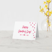 かわいいピンクのハート - ハッピーガレンティーンズデー カード (黄色い花)