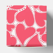 かわいいピンクのハート フェイバーボックス (上部)