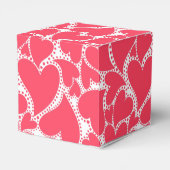 かわいいピンクのハート フェイバーボックス (裏面サイド)