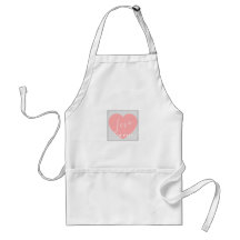 かわいいピンクのハート.love.ロマンチックエプロン