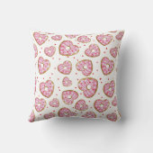 かわいいピンクのハートCookie クッション (裏面)