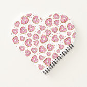 かわいいピンクのハートCookie ノートブック (裏面)