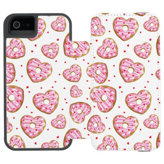 かわいいピンクのハートCookie Incipio iPhoneウォレットケース (フォリオ Open)