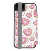 かわいいピンクのハートCookie Incipio iPhoneウォレットケース (フォリオ裏面)