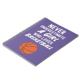 かわいいピンクのバスケットボールギフト 赤ちゃん 女の子 子供 ノートブック (左側)