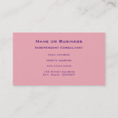 かわいいピンクのバニーハートと紅葉 名刺 (裏面)