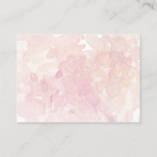 かわいいピンクのバニーフローラブックベビーリクエスト エンクロージャーカード (裏面)