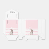 かわいいピンクのバニーベビーシャワー フェイバーボックス (折り畳みなし)