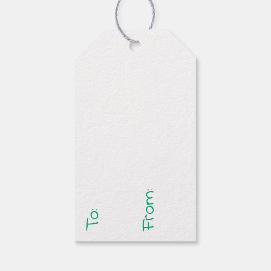 かわいいピンクのバラと笑顔の赤ちゃん女の子の行き来 ギフトタグ (裏面)