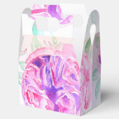 かわいいピンクのバラの花のウェディングケーキお土産ボックス フェイバーボックス (オープン)