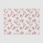 かわいいピンクのバラの花の花嫁のシャワー 薄葉紙 (正面)