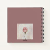 かわいいピンクのバラの花フローラフォトジャーナル ノートブック (裏面)