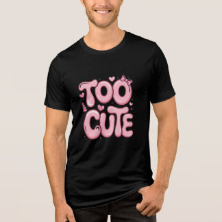 かわいいピンクのバルーン文字グラフィック トライブレンドTシャツ