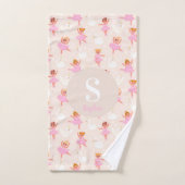 かわいいピンクのバレエダンサー、白鳥の子供たち バスタオルセット (ハンドタオル)