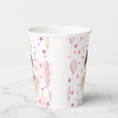 かわいいピンクのバレリーナとバルーンの誕生日 紙コップ (右)