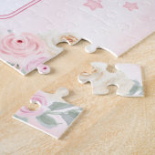 かわいいピンクのバレリーナ誕生日ガールギフト名パズル ジグソーパズル (側面)