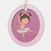 かわいいピンクのバレリーナ1のバレエの星 セラミックオーナメント (左)