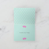 かわいいピンクのバレンタインのクッキー切り抜きグリーティング カード (内部)