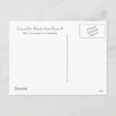 かわいいピンクのバレンタインの鳥 シーズンポストカード (裏面)