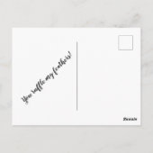 かわいいピンクのバレンタインデー愛の鳥 ポストカード (裏面)