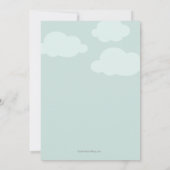 かわいいピンクのバンドルストークガールベビーシャワー 招待状 (裏面)