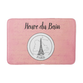 かわいいピンクのパリのフランス人のエッフェル塔のパリの装飾 バスマット