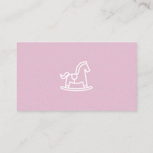 かわいいピンクのパーソナライズされたベビーレジストリ エンクロージャーカード (裏面)