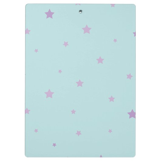 かわいいピンクのパーソナライズな魔法のユニコーンのクリップボード クリップボード (裏面)